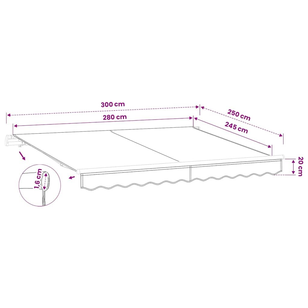 Ersatzstoff für Markise Braun 300x250 cm Polyester