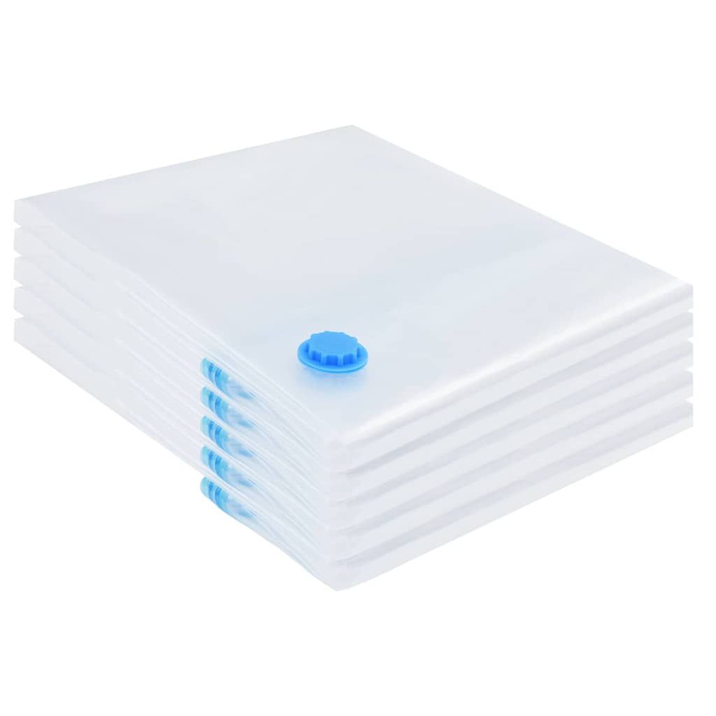Aufbewahrungstaschen 5 pcs Transparent und Blau 130 x 100 cm