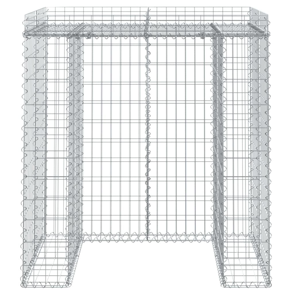Gabionen-Mülltonnenbox 110x91x120 cm Verzinktes Eisen