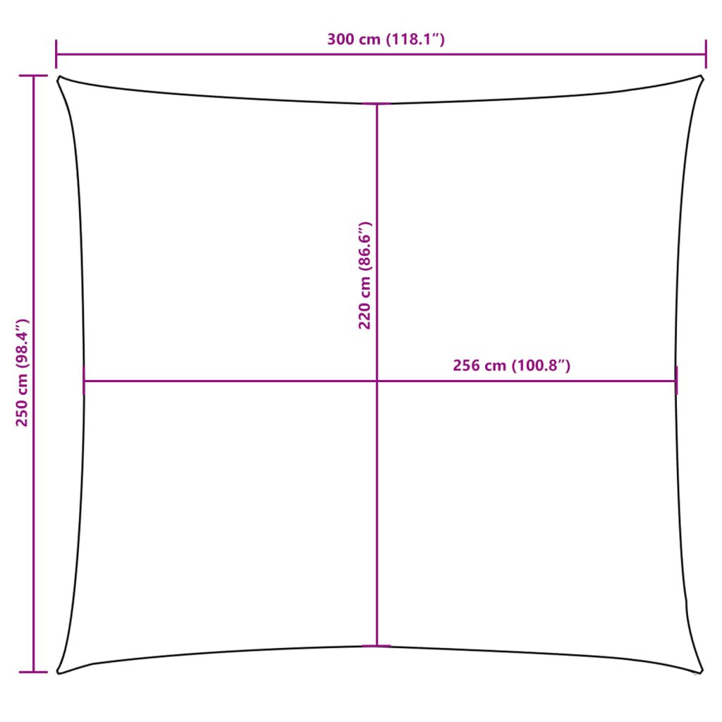 Sonnensegel Oxford-Gewebe Rechteckig 2,5x3 m Anthrazit
