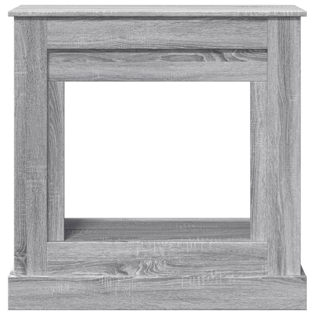 Kaminumrandung Grau Sonoma 90x30x90 cm Holzwerkstoff