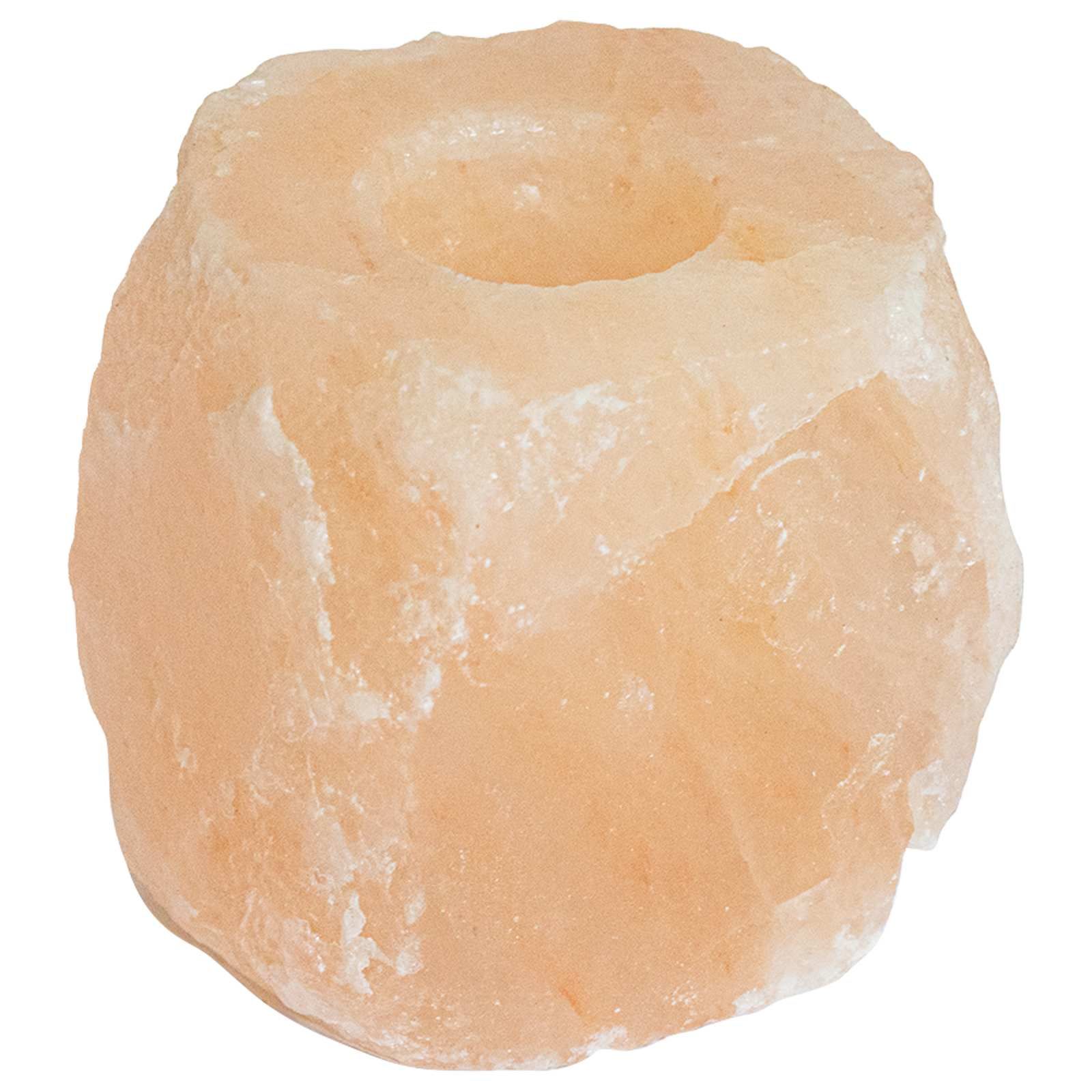 Salzstein Teelichthalter Rosa Steinsalz