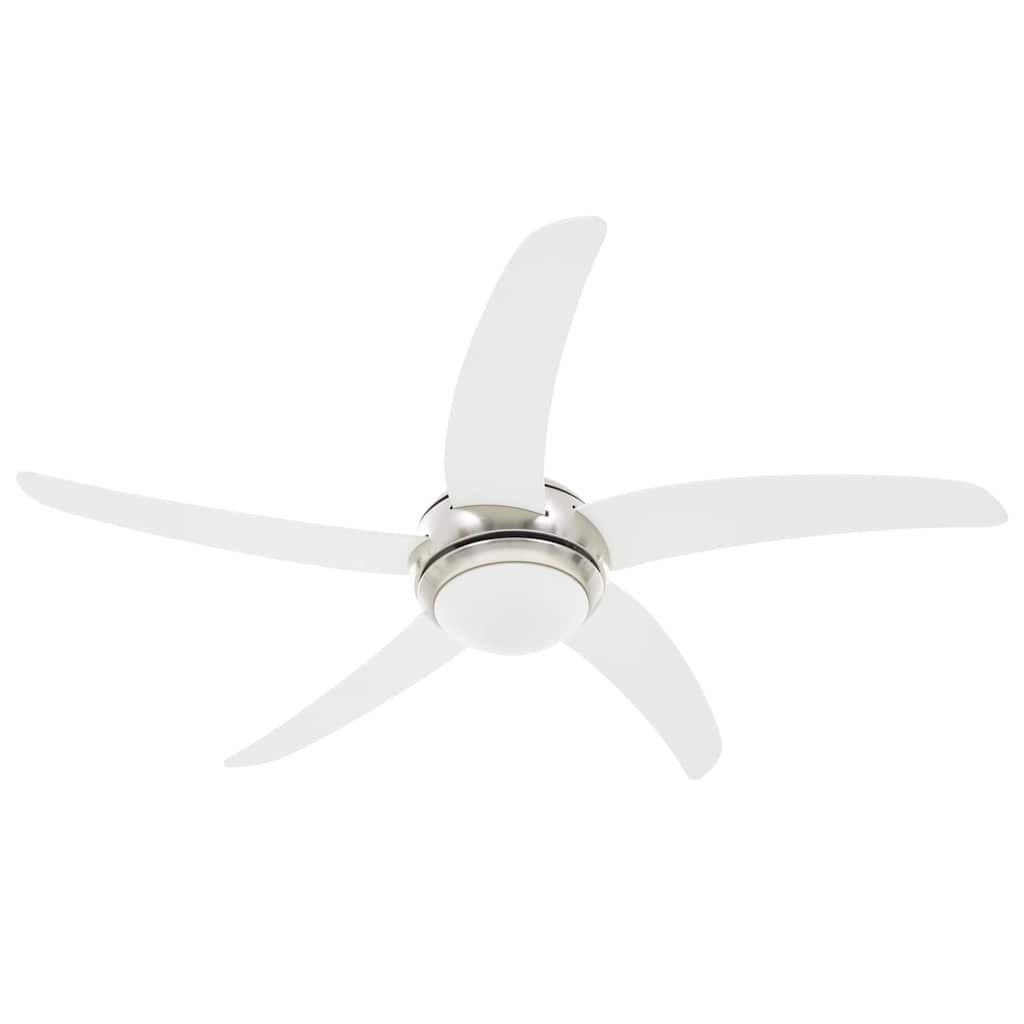 Dekorativer Deckenventilator mit Beleuchtung 128 cm Weiß