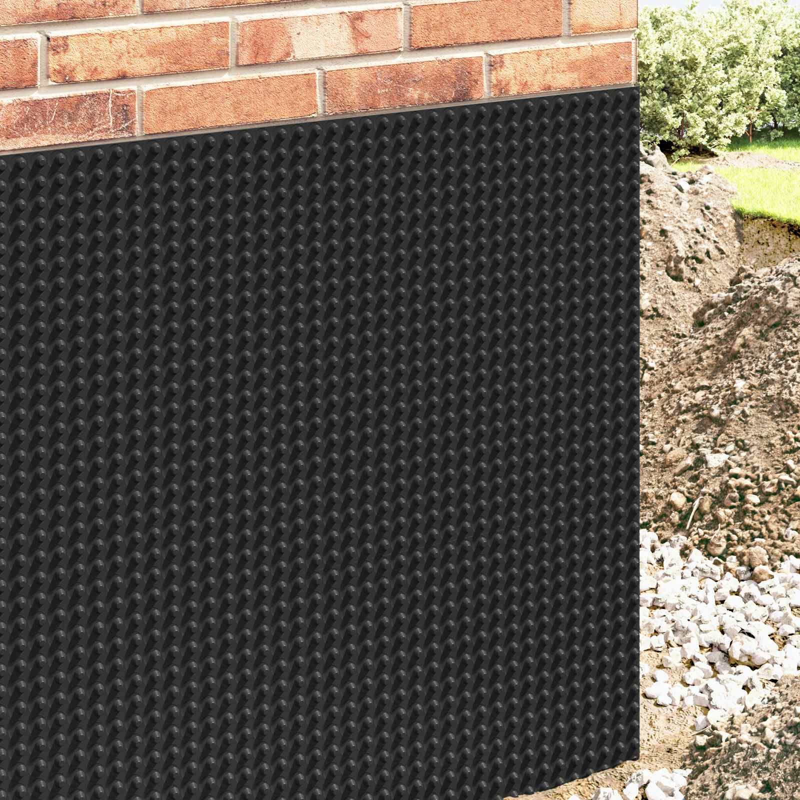 Dimpled Drainage Sheet Schwarz 0,5 x 20 m HDPE