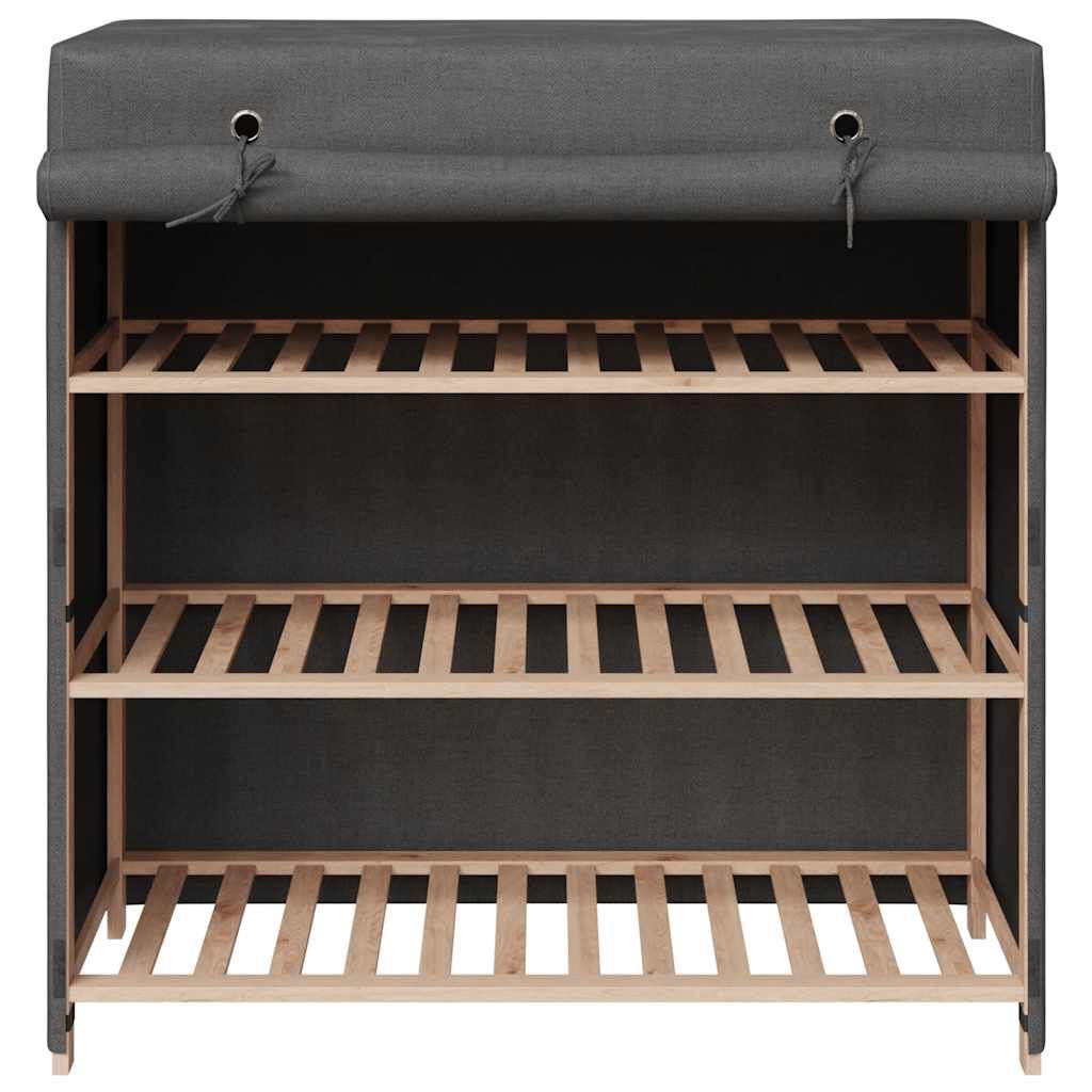 Schuhschrank mit Abdeckung Grau 79 x 40 x 80 cm Stoff