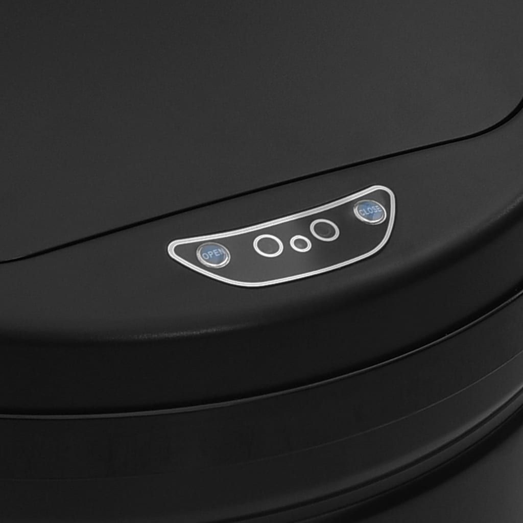 Automatischer Sensor-Mülleimer 30 L Kohlenstoffstahl Schwarz