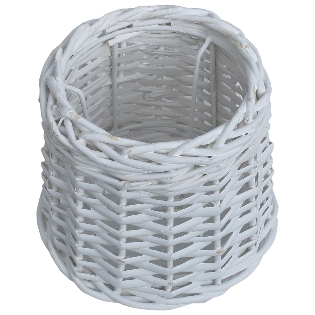 Lampenschirm Korbweide 25 x 17 cm Weiß