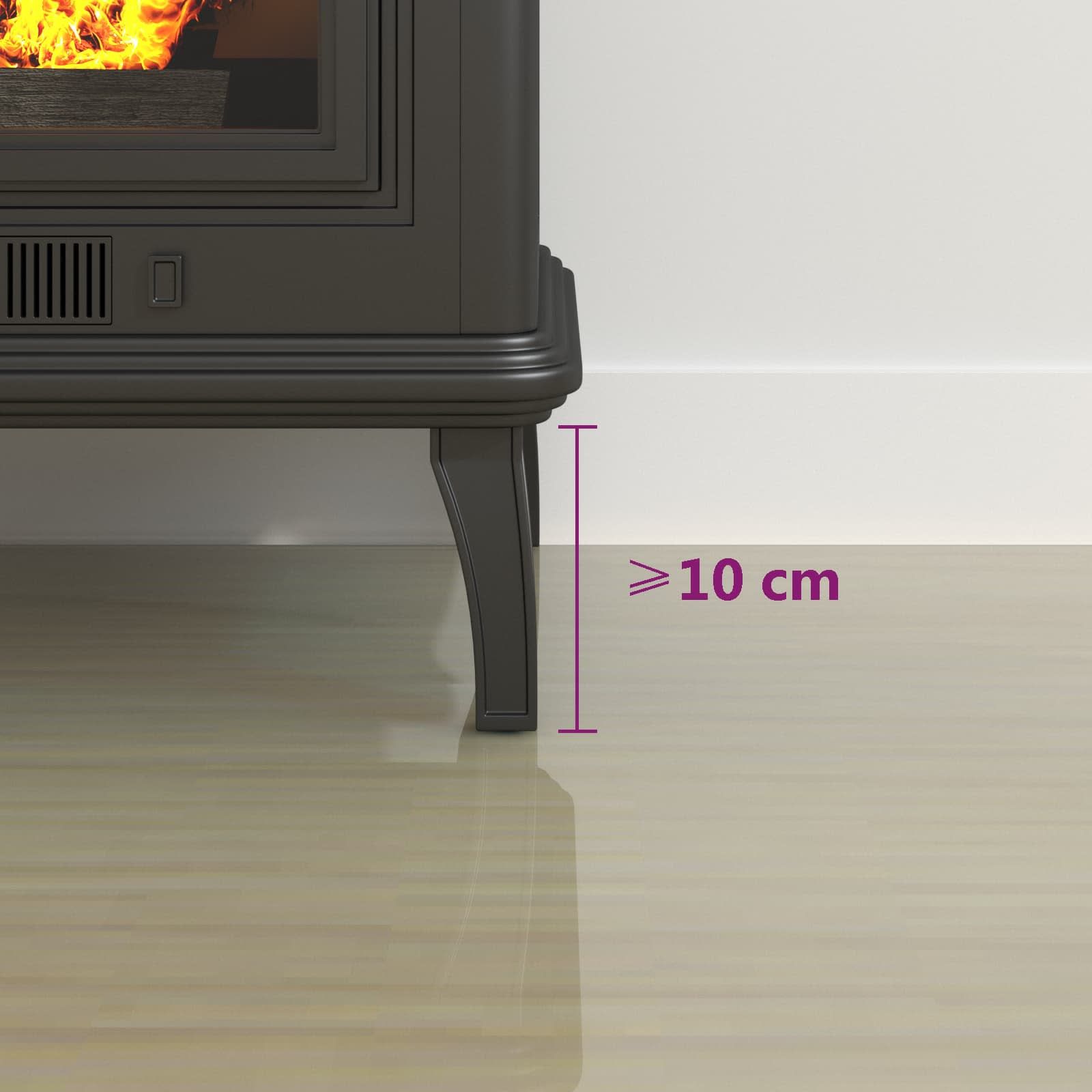 Feuerstelle Glasplatte Transparent 80 x 50 cm Glas
