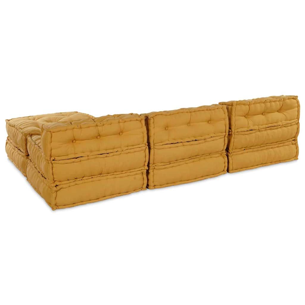Modulare Sofagarnitur 4 pcs Gelb Stoff