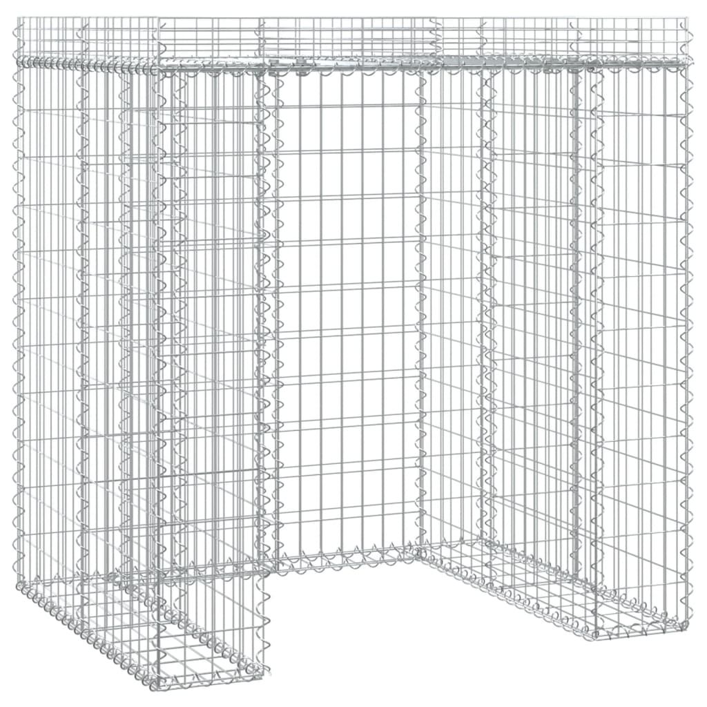 Gabionen-Mülltonnenbox 110x91x120 cm Verzinktes Eisen