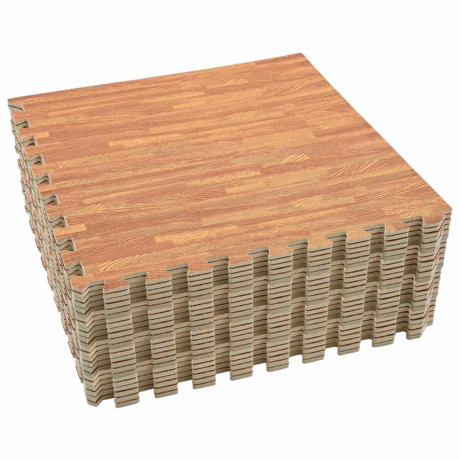 Pool Bodenschutzmatte 24 stk. Holz 8,64 ㎡ EVA-Schaum
