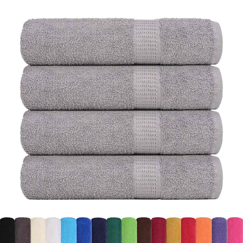 Badetücher FROGN 4 Stk. Grau 100x150 cm 360 g/m²
