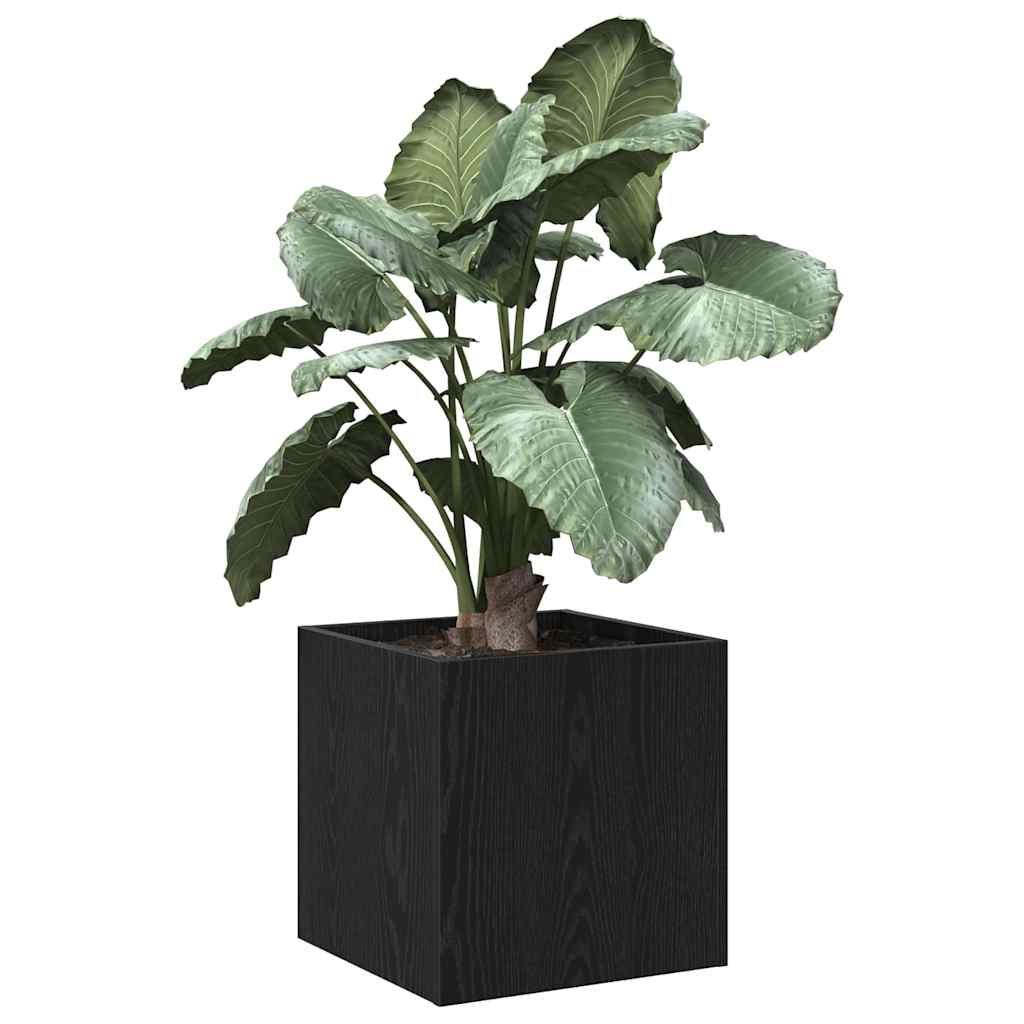 Blumentopfschachtel Schwarz Eichen-Optik 40 x 40 x 40 cm