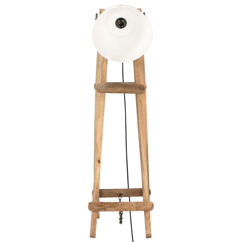 Stehlampen 3 Stk. Weiß E27 Mango Massivholz