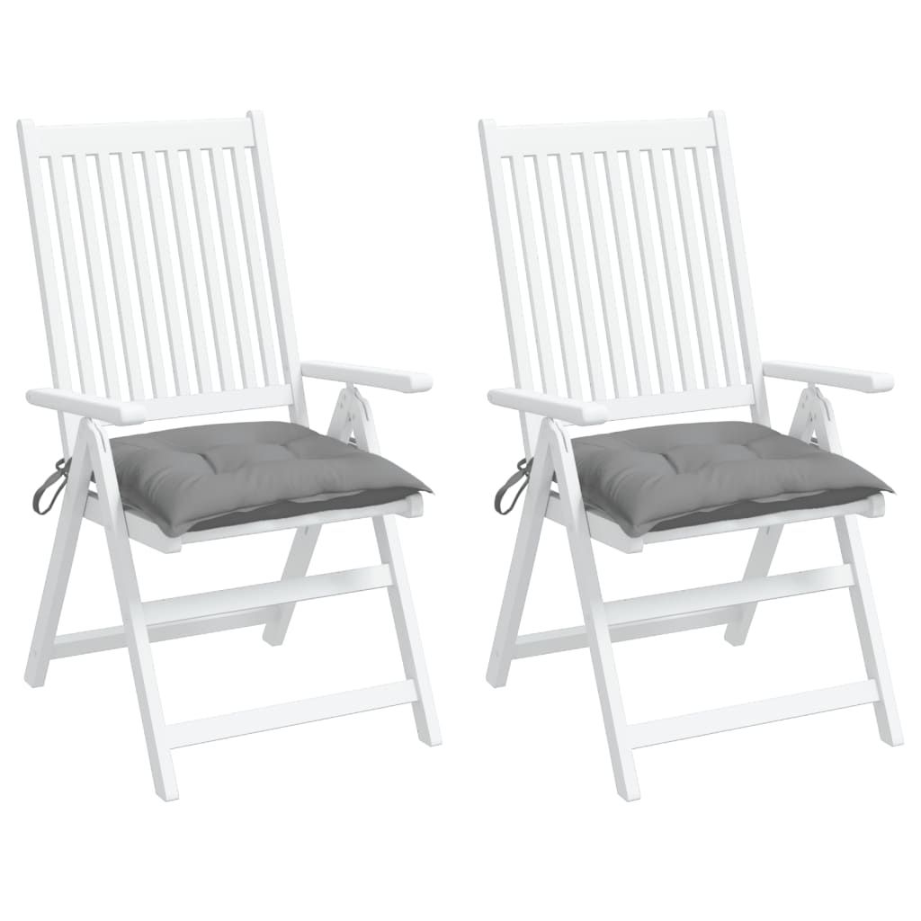 Stuhlkissen 2 Stk. Grau 40x40x7 cm Oxford-Gewebe