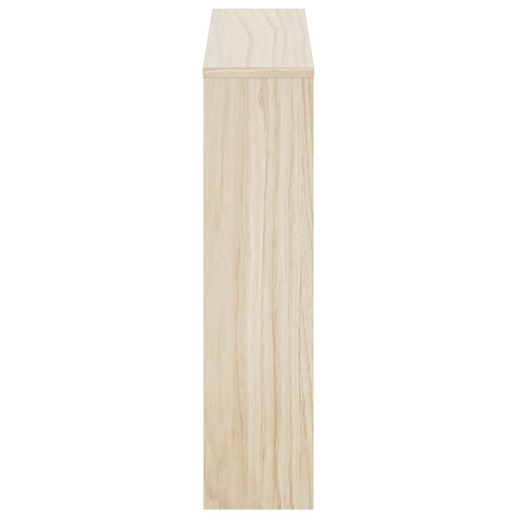 Schuhschrank mit 2 Fächern Spiegel Eiche-Optik 63x17x67 cm