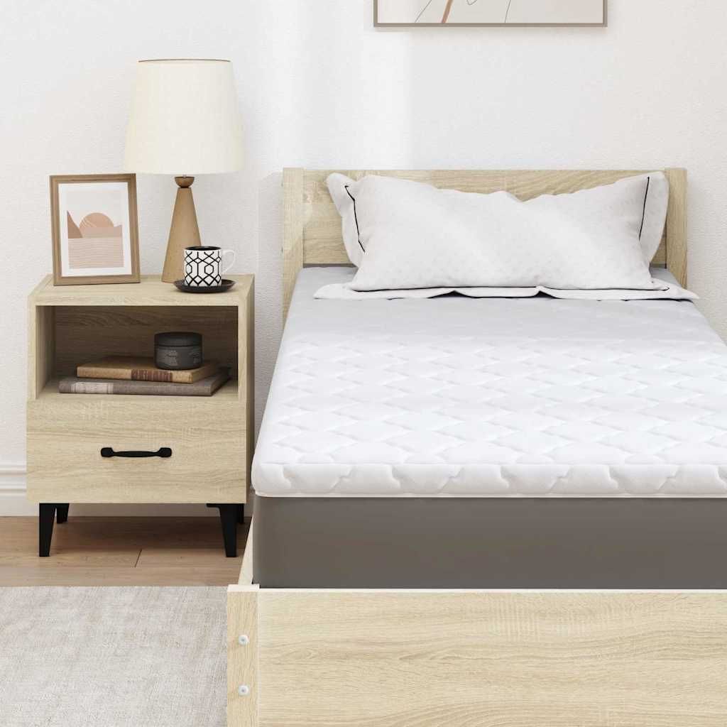 Kokosnuss Topper Weiß 70 x 200 cm Jacquard-Stoff