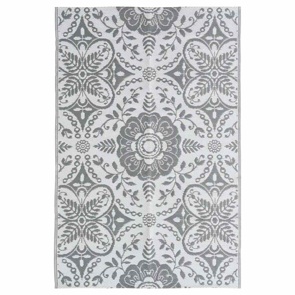 Outdoor-Teppich ARAKIL Hellgrau 190x290 cm PP