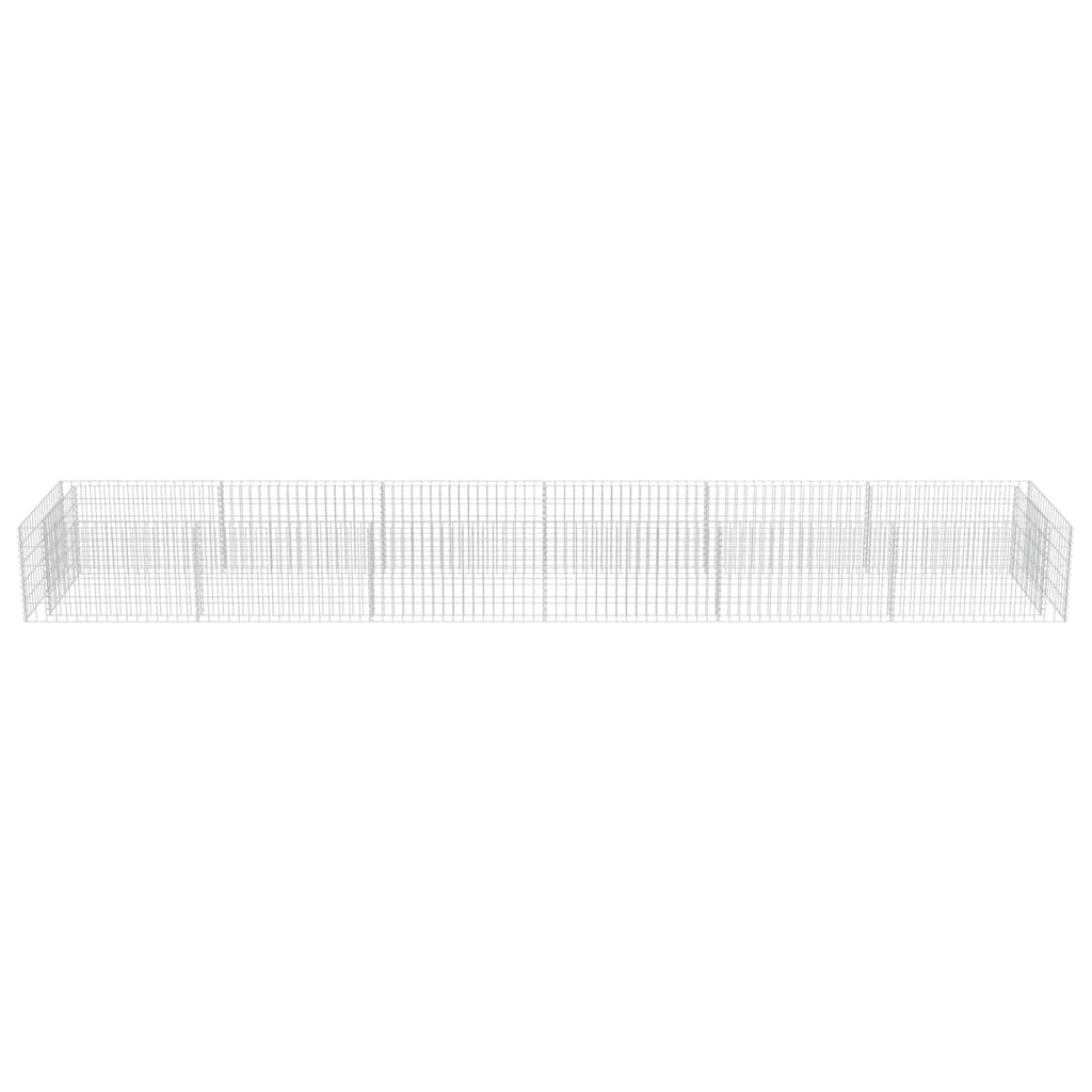 Gabionen-Hochbeet Verzinkter Stahl 540×90×50 cm