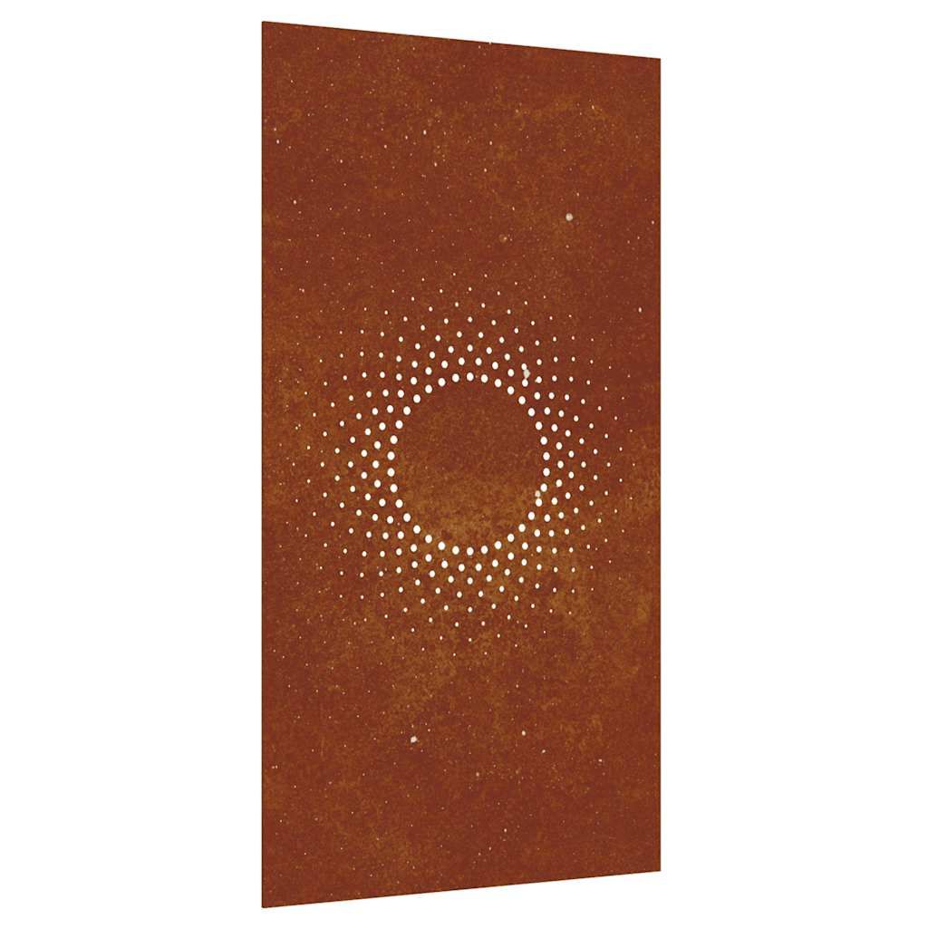 Garten-Wanddeko 105x55 cm Cortenstahl Sonne-Design