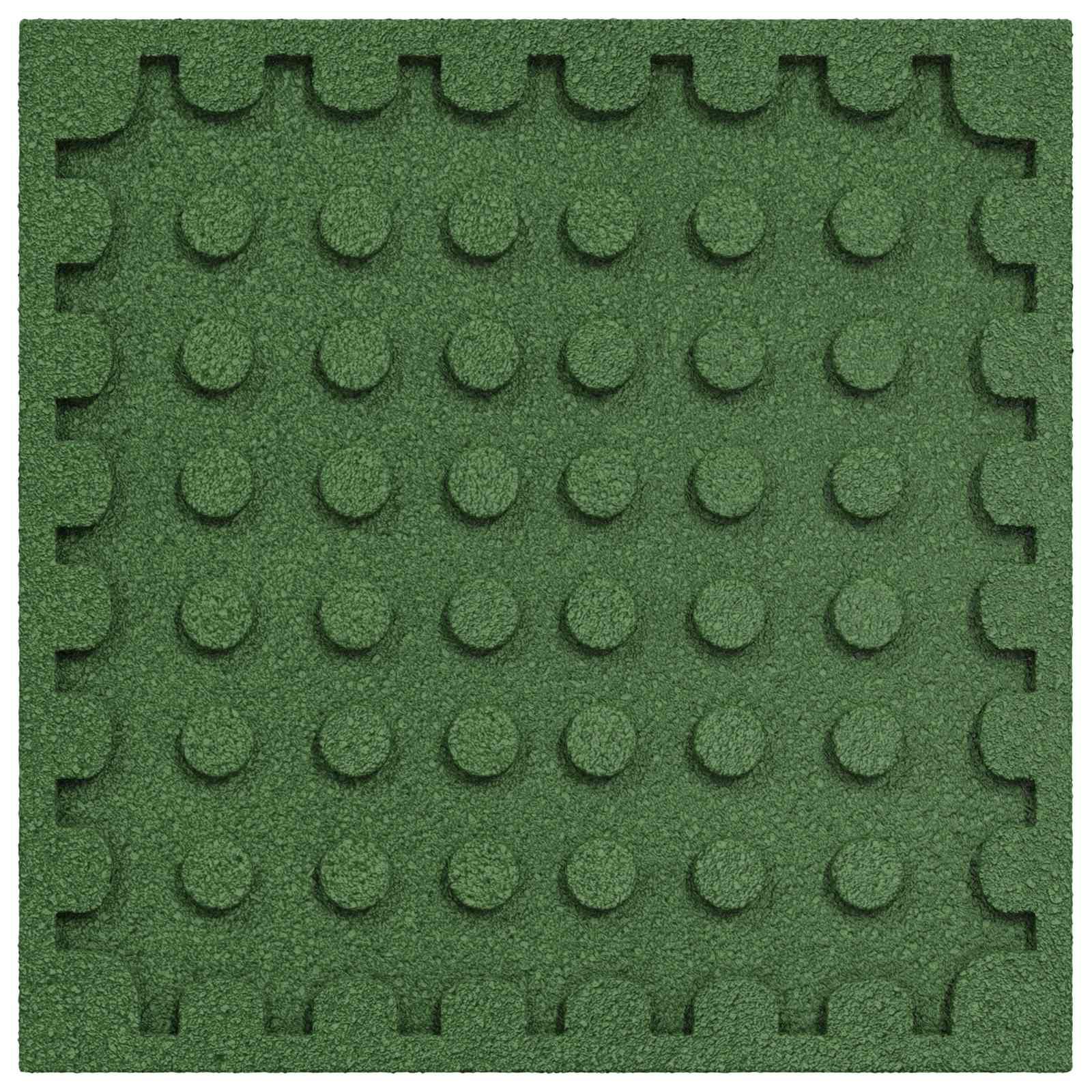 Sturzschutzfliesen 24 pcs Grün 50 x 50 cm Gummi
