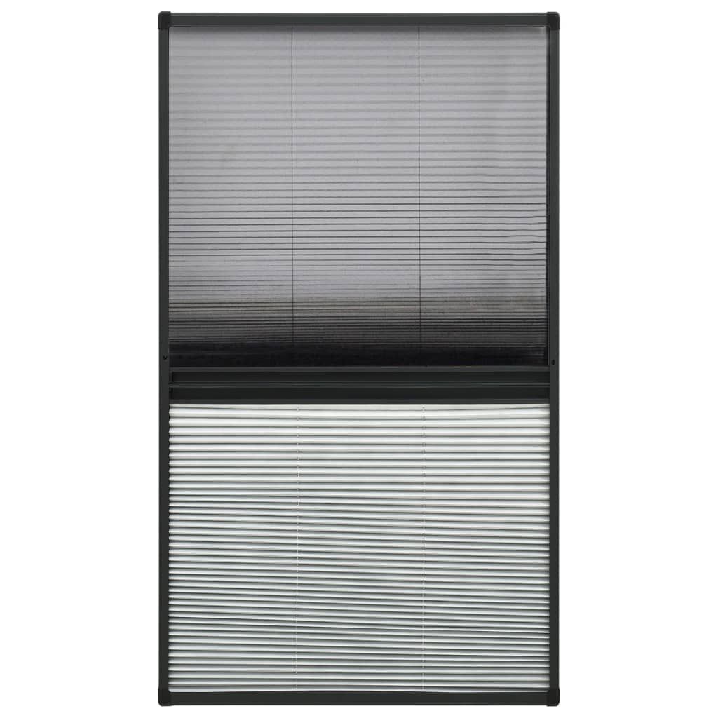Insektenschutz-Plissee für Fenster Alu 80x160 cm mit Jalousie