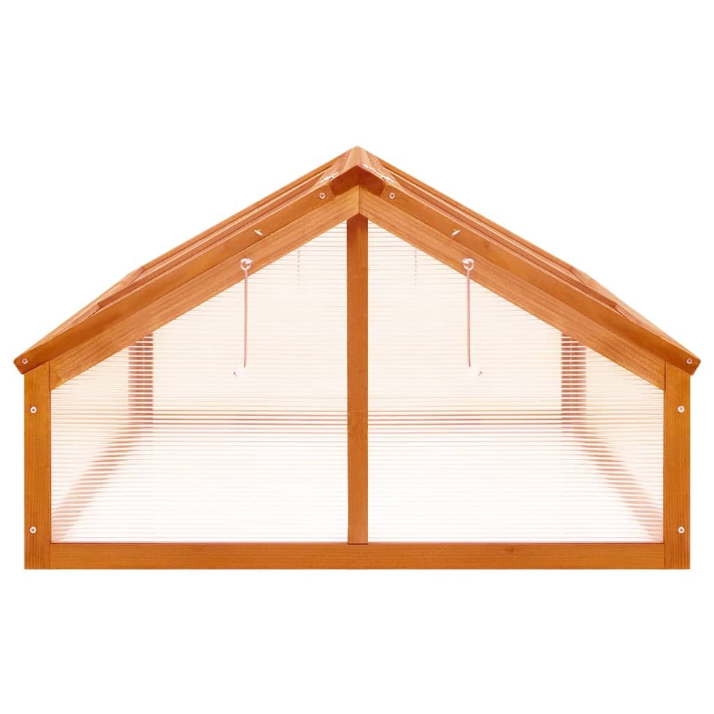 Gewächshaus Braun 114x80x50 cm Tannenholz