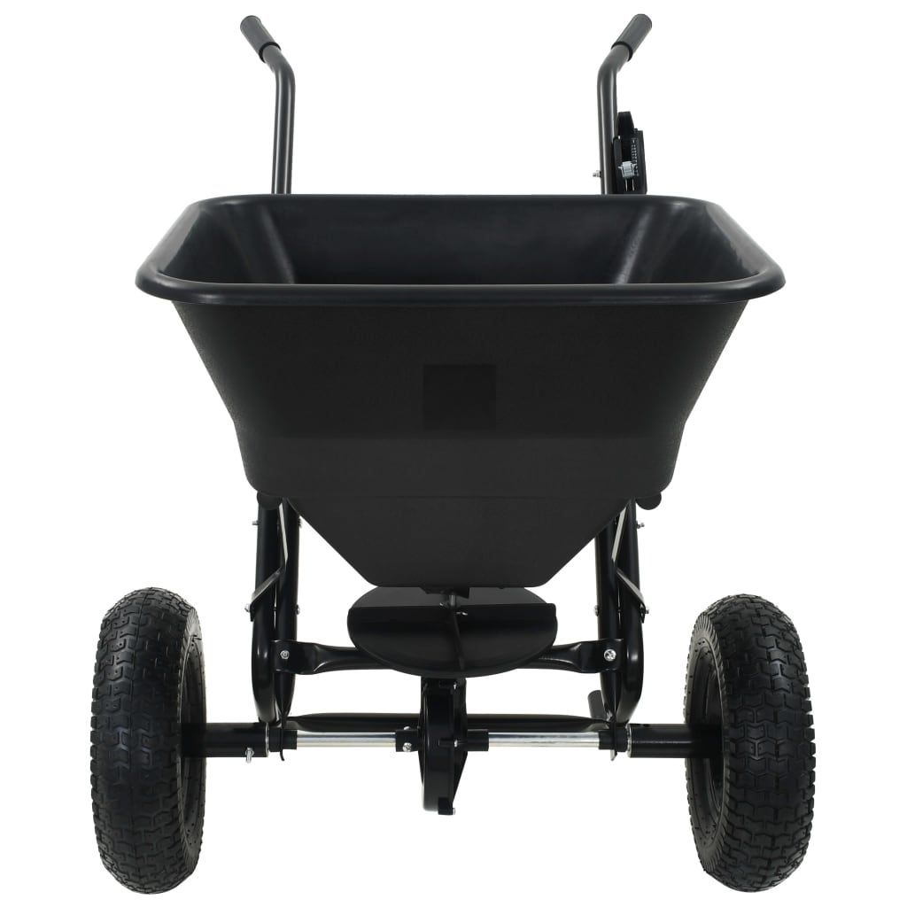 Handstreuwagen Salzstreuer PVC und Stahl 106x73x76 cm 45 L