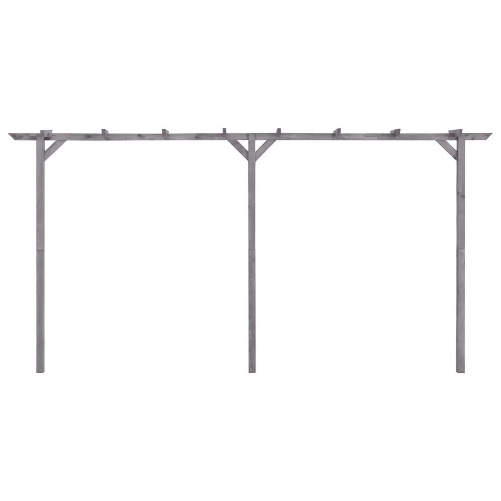 Garten-Pergola Grau 400x40x205 cm Imprägniertes Kiefernholz