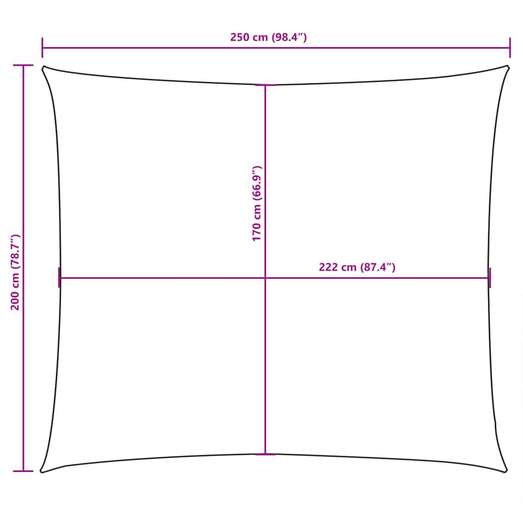 Sonnensegel Oxford-Gewebe Rechteckig 2x2,5 m Terrakotta-Rot