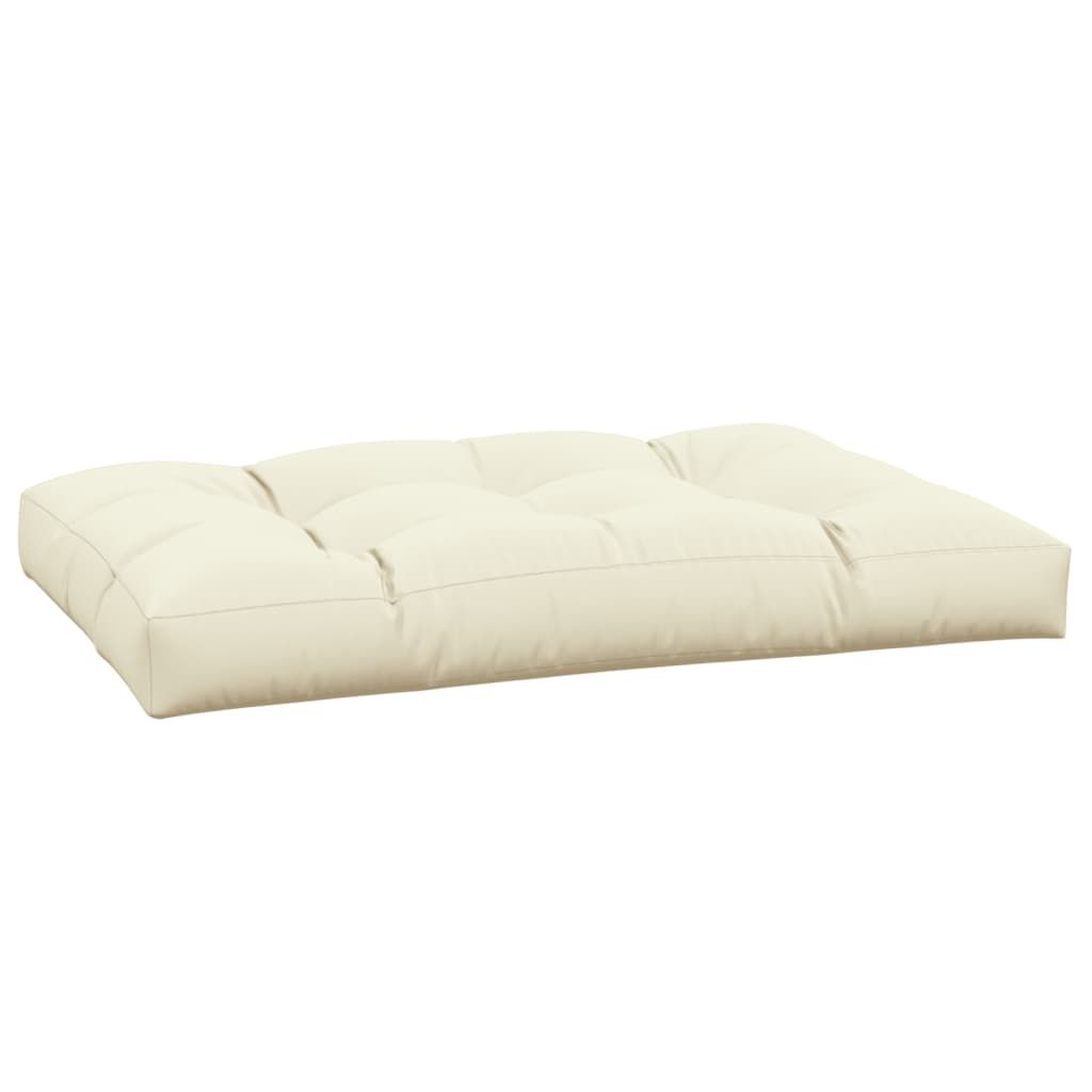Palettenkissen Creme 120x80x12 cm Stoff