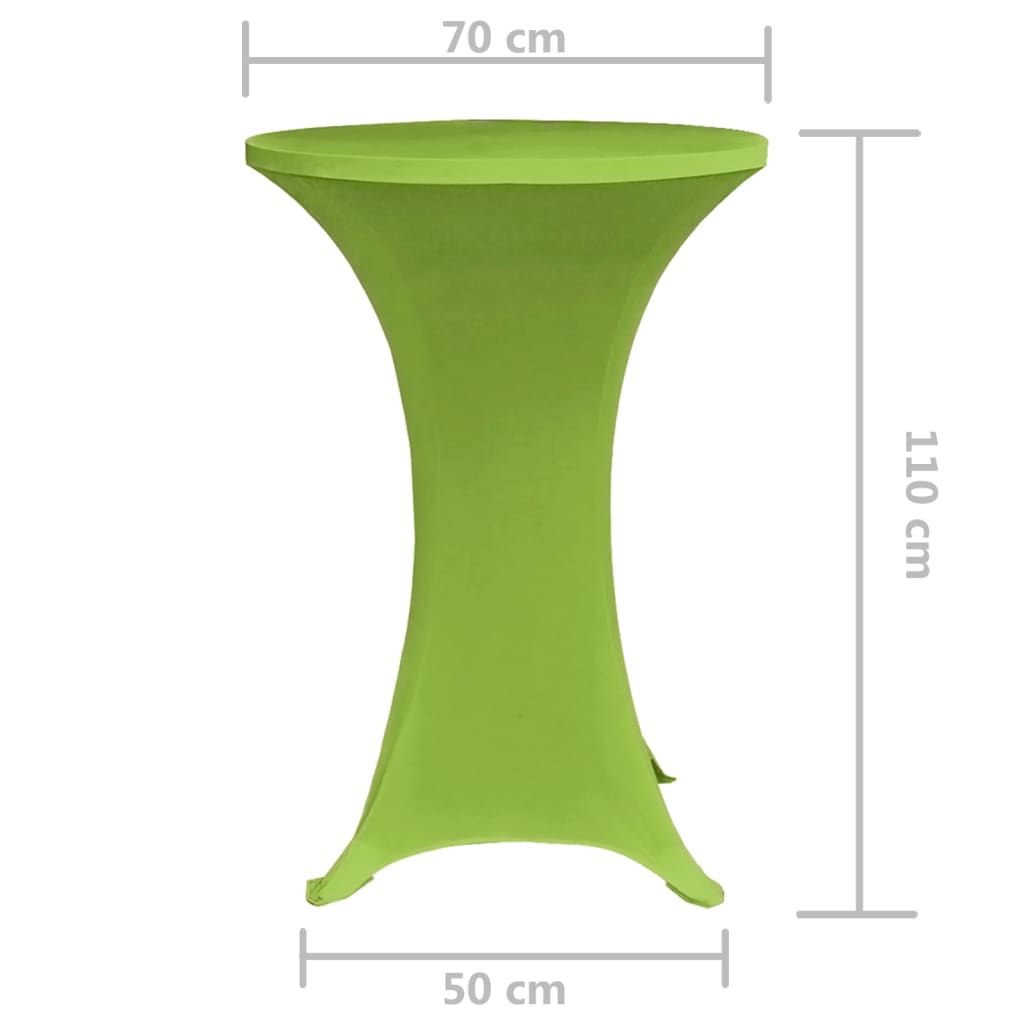 Stretch Tischhusse 2 Stk 70 cm Grün