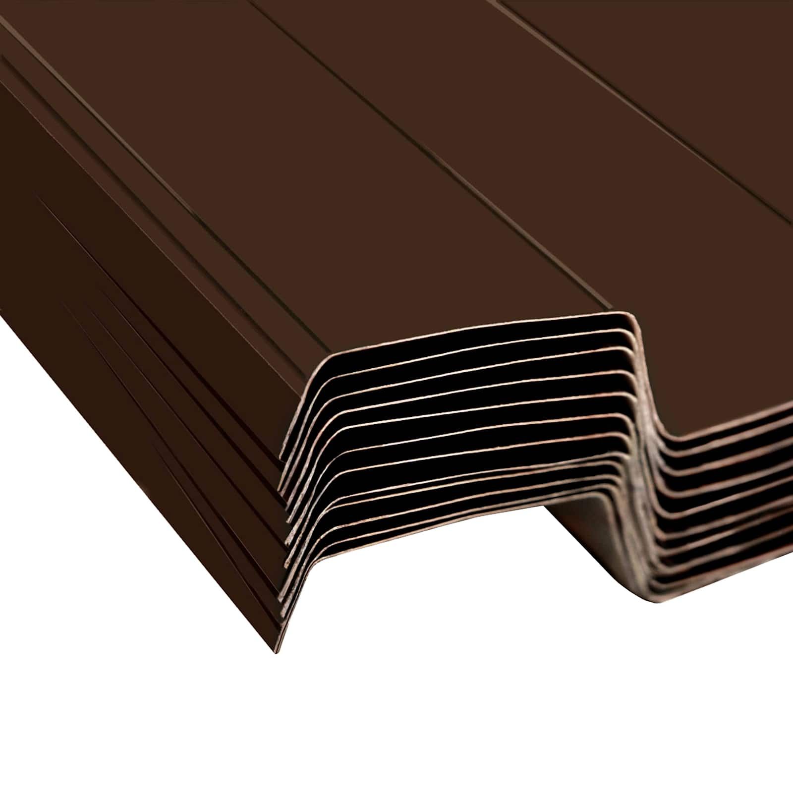 Dachpaneel 12 stk. Braun 129 x 45 cm Verzinkter Stahl