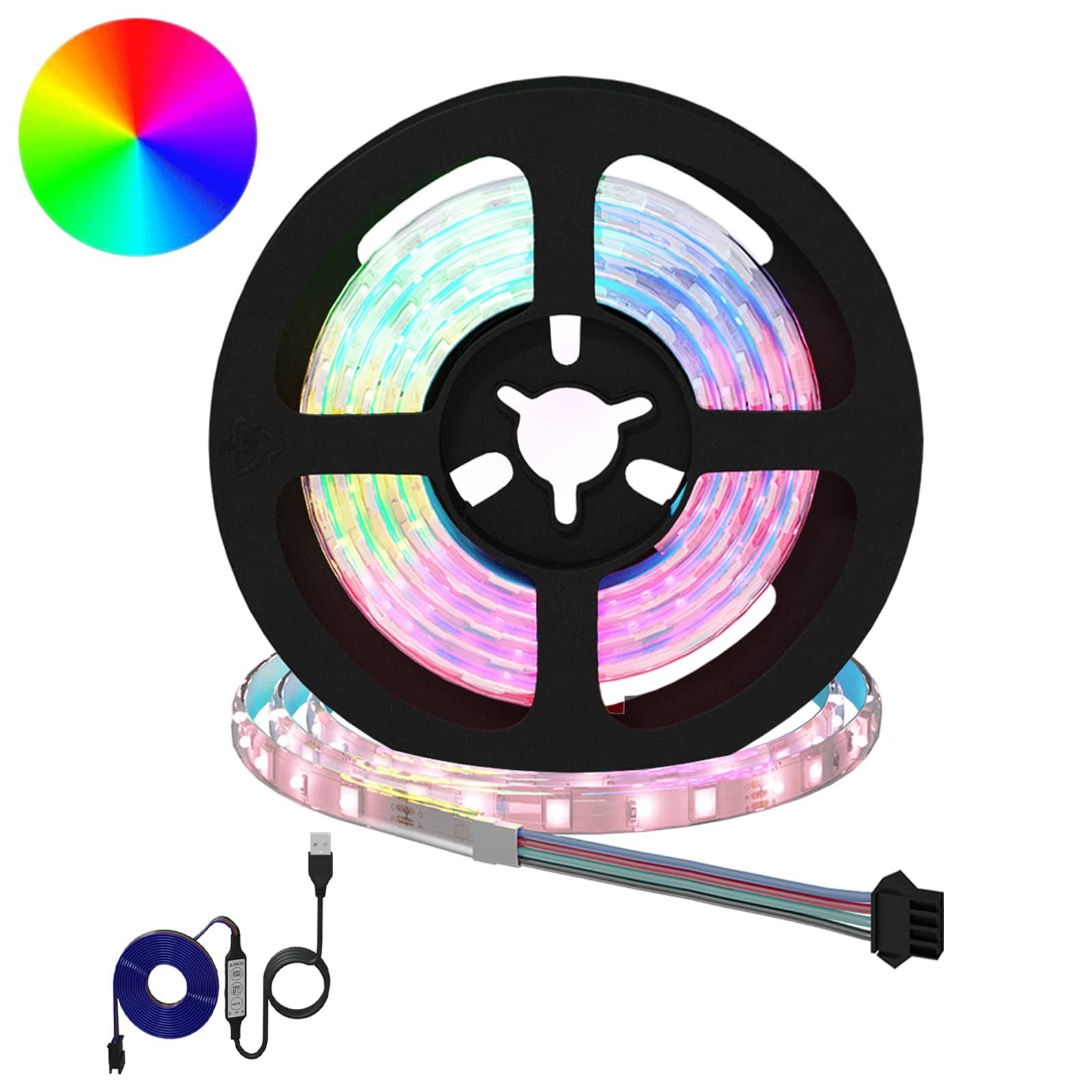 LED-Streifen 2 stk. Schwarz und Transparent