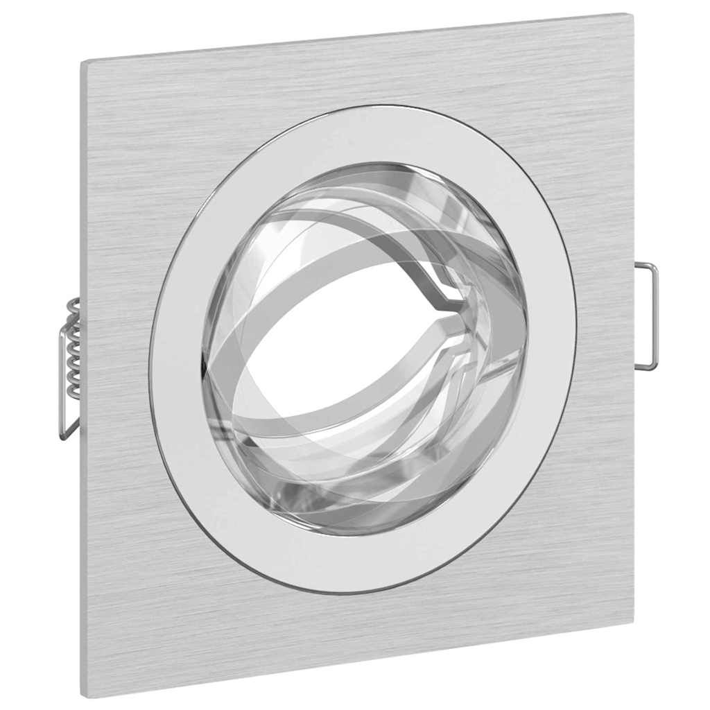 Spotlight 12 Stk. Silber 9 x 9 x 2 cm Aluminium