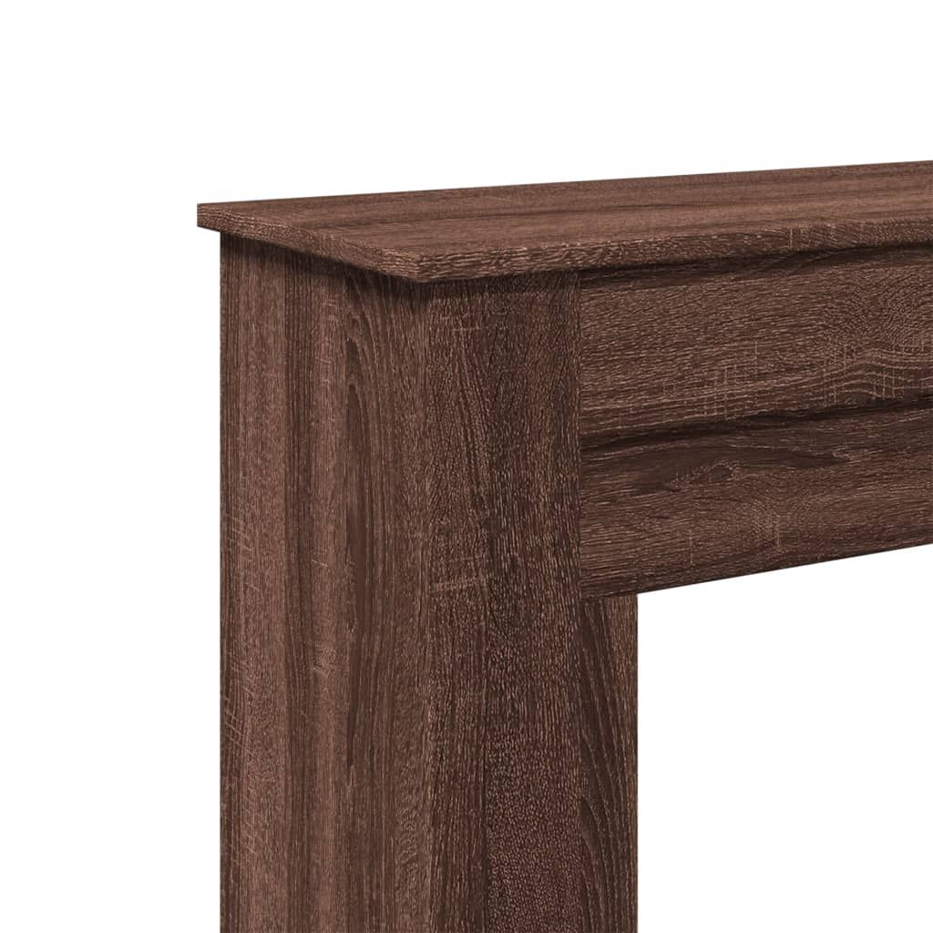 Kaminumrandung Braun Eichen-Optik 90x30x90 cm Holzwerkstoff