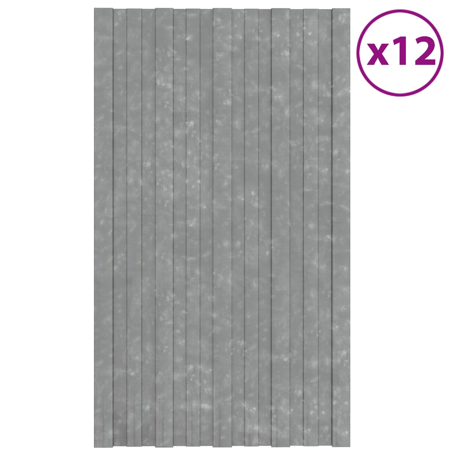 Dachpaneel 12 pcs Silber 80 x 45 cm Verzinkter Stahl