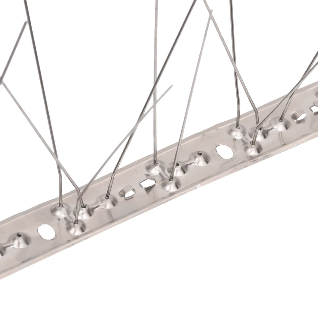 20-tlg. Taubenabwehr Spikes-Set Edelstahl 10 m 5-reihig
