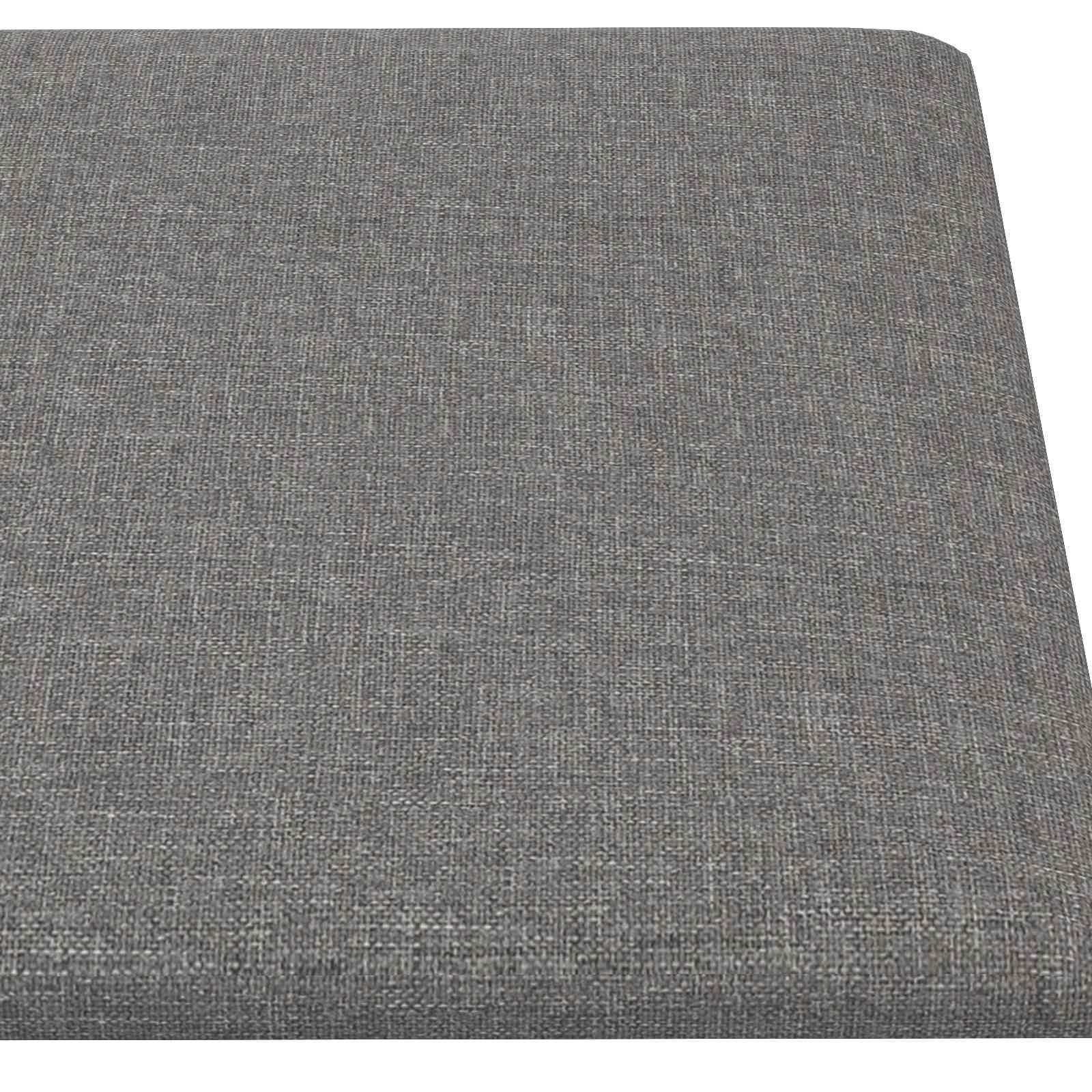 Wandkopfteilen 12 pcs Hellgrau 30 x 15 cm Stoff
