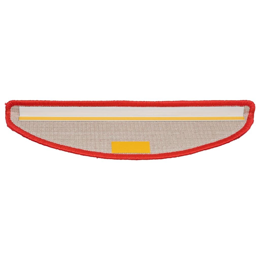 Stufenmatten 15 Stk. 56x17x3 cm Rot Halbrund