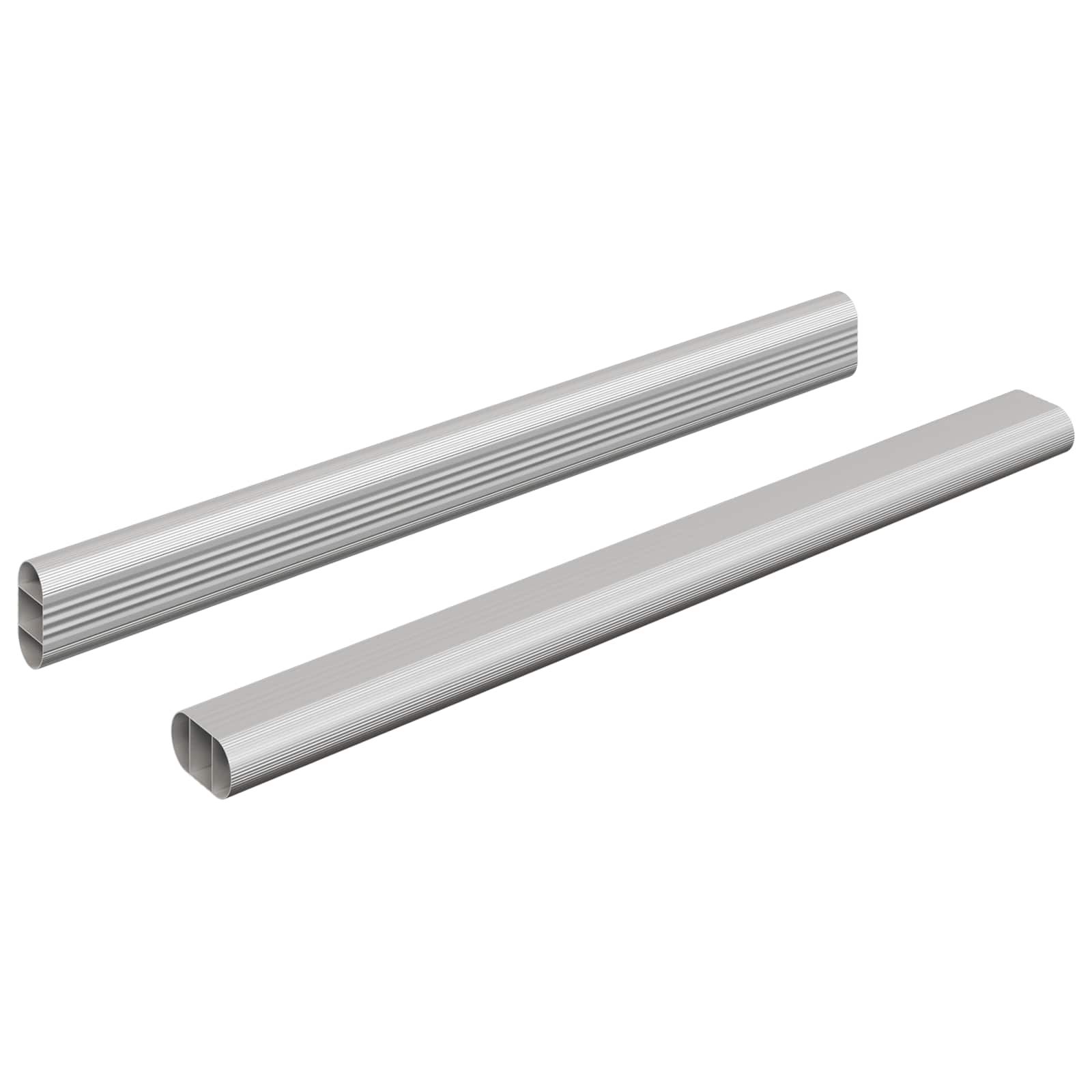 Kleiderstange 2 pcs Silber 316 x 15 x 29 mm Aluminiumlegierung