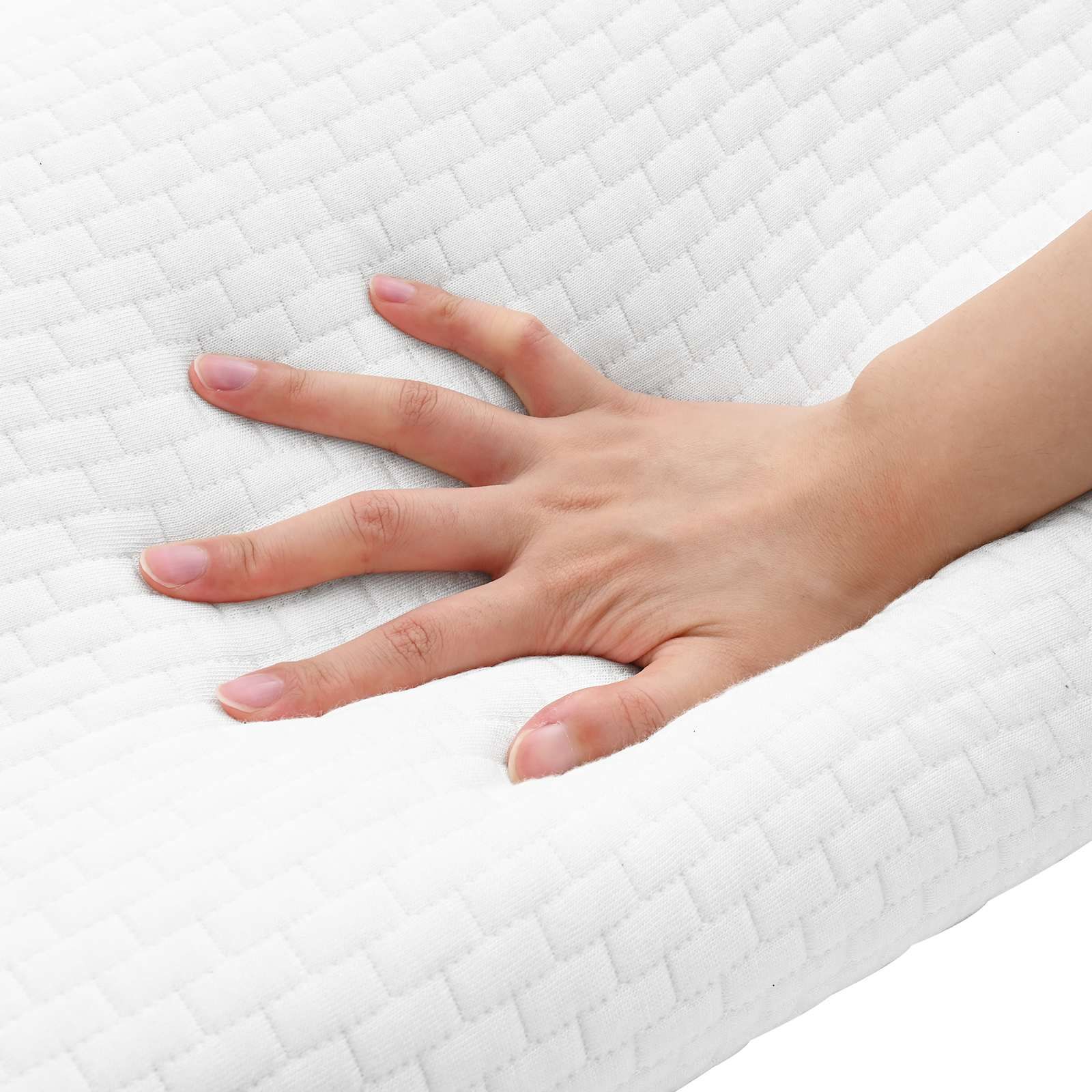 Schlafkissen Uni Weiß 60 x 37 x 12,5 cm Viscoschaum