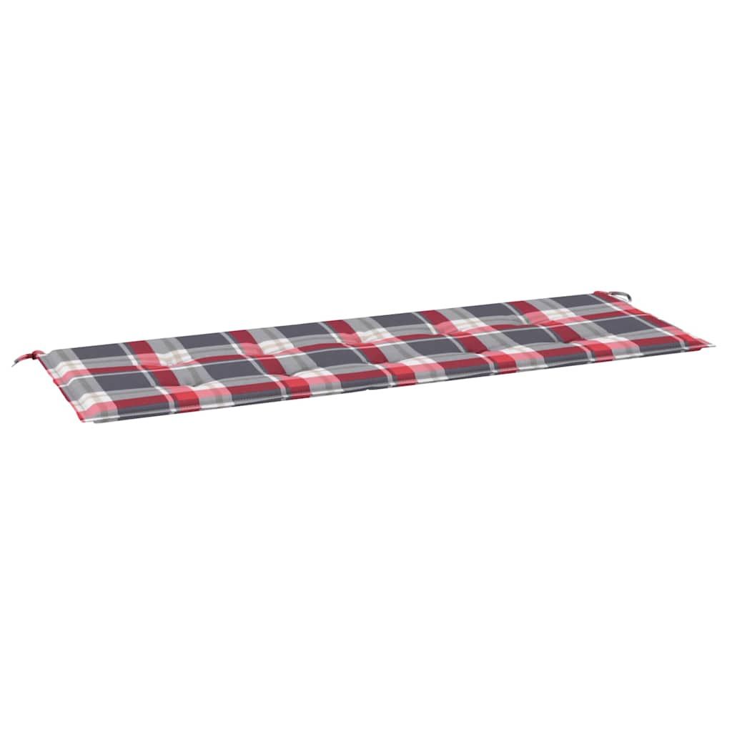 Gartenbank-Auflage Rot Karomuster 150x50x4 cm Oxford-Gewebe