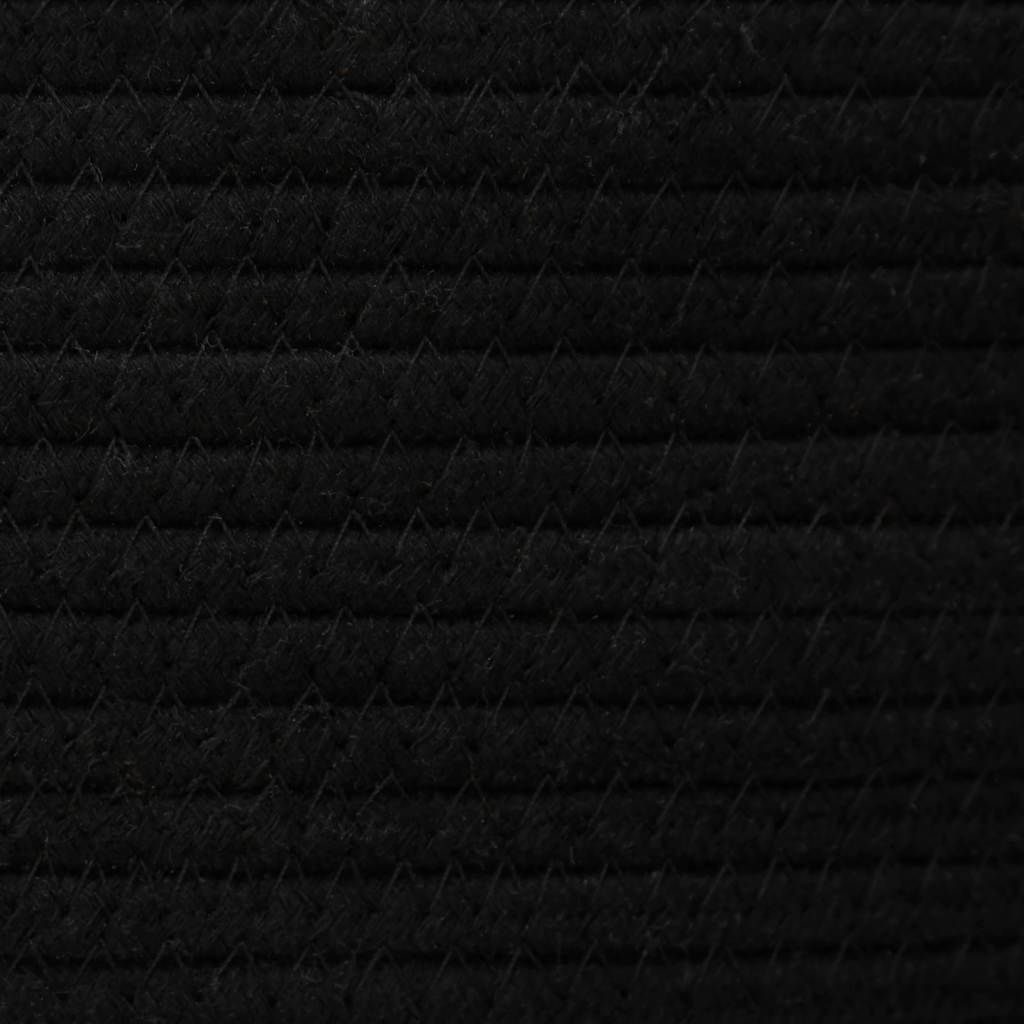 Aufbewahrungskorb Schwarz und Weiß 49x65 cm Baumwolle