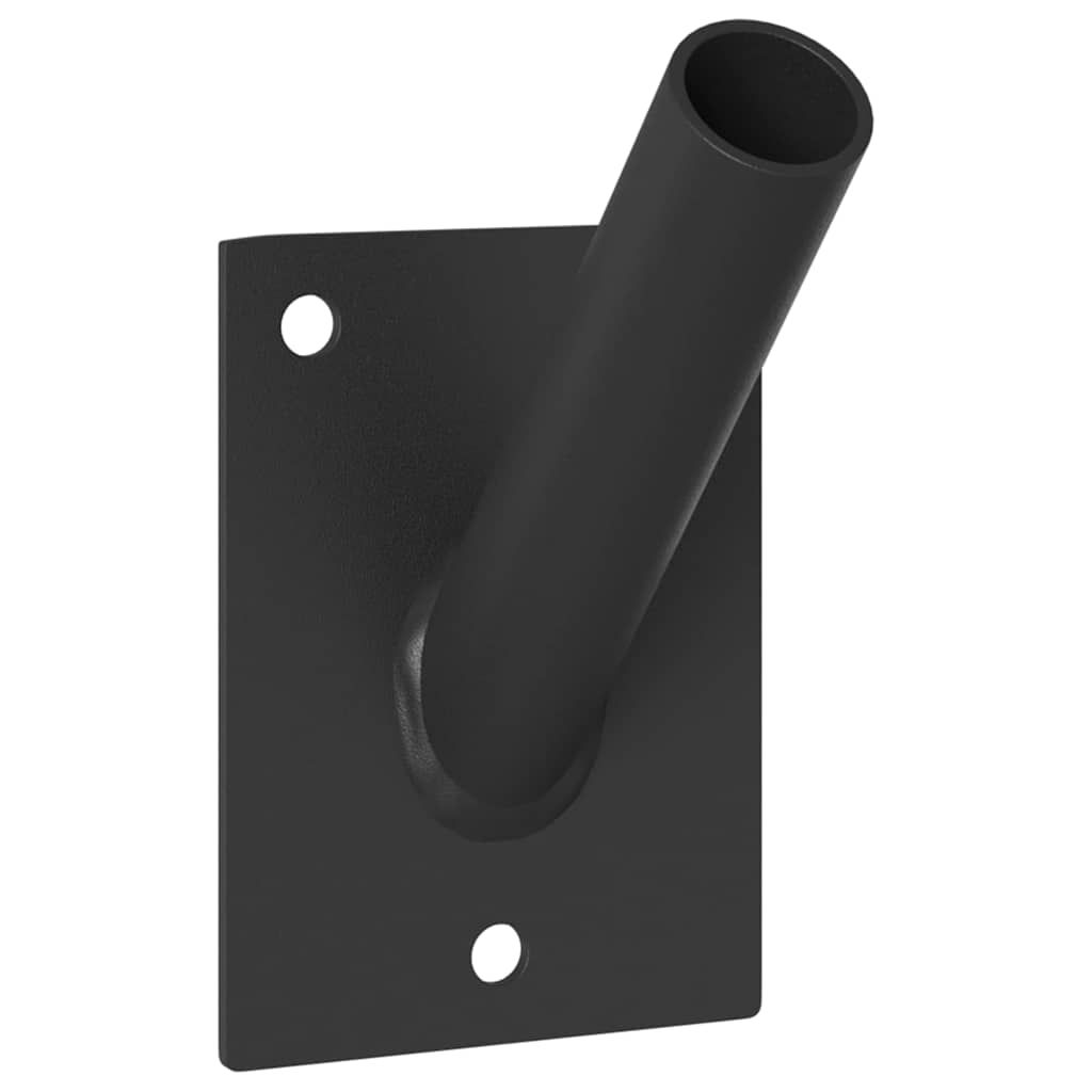 Fahnen Pole Holde Schwarz 10,5 x 7,5 x 0,25 cm Stahl
