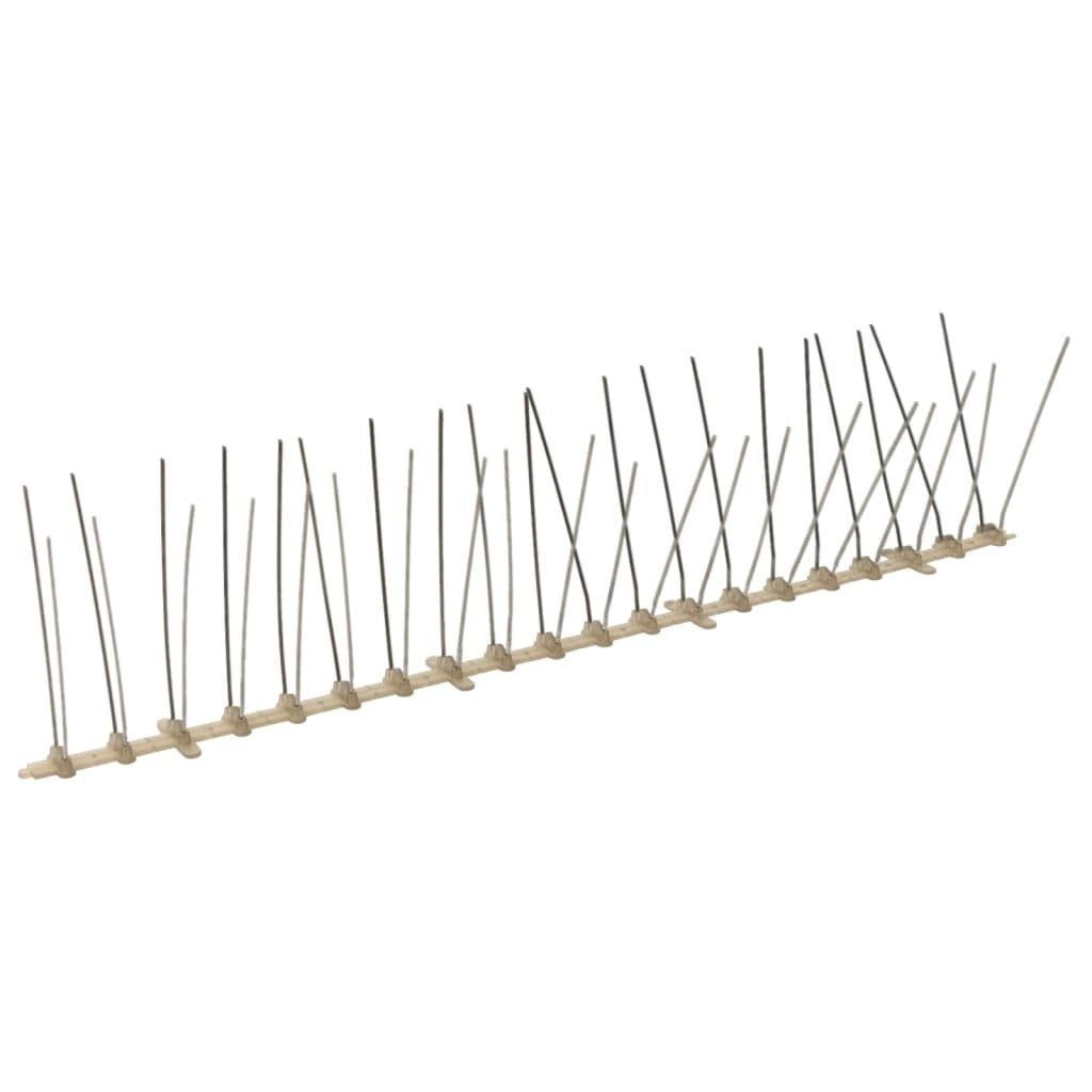 20-tlg. Vogelabwehr-Spikes-Set 10 m Kunststoff 4-reihig