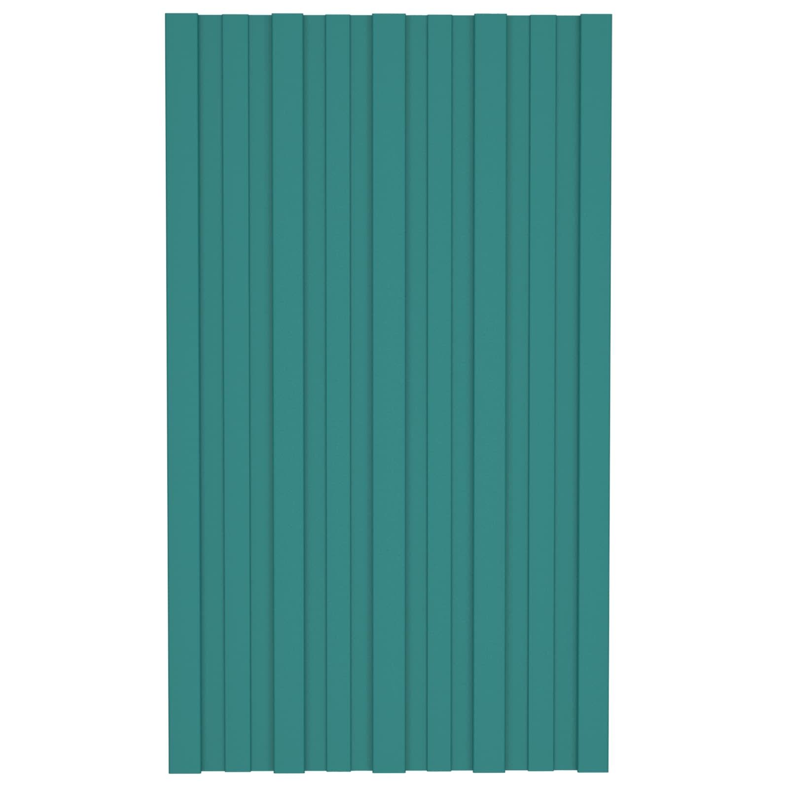 Dachpaneel 36 pcs Grün 80 x 45 cm Verzinkter Stahl