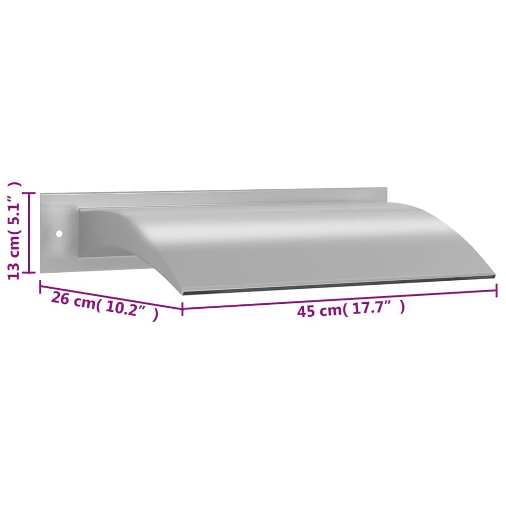 Pool-Wasserfall Silbern 45x26x13 cm Edelstahl