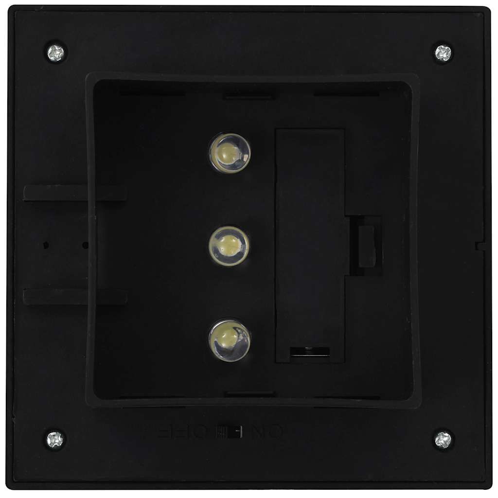 Solar-Außenleuchten 12 Stk. LED Rechteckig 12 cm Schwarz
