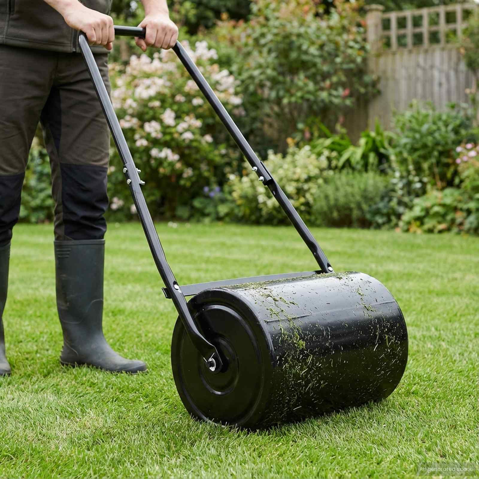 Garten-Rasenwalze 110 x 52 cm 30 L Eisen